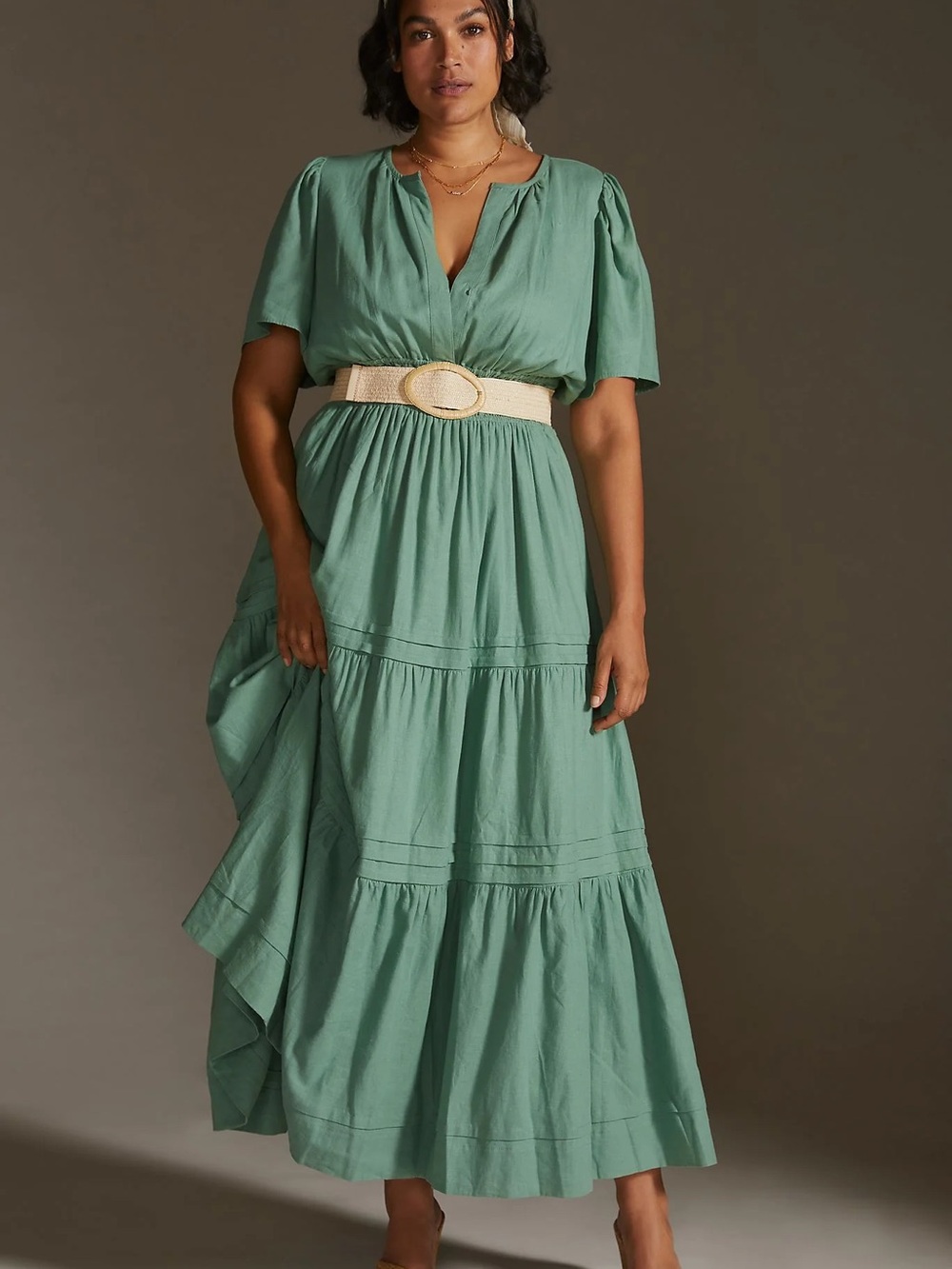 Anthropologie the Somerset Maxi Dress in Linen - Picture 5 of 10